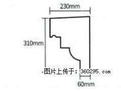 产品分解图型 - 檐口线，型号：SX311-YK-3，规格：230x310mm(3) - 秦皇岛三象EPS建材 qhd.sx311.cc