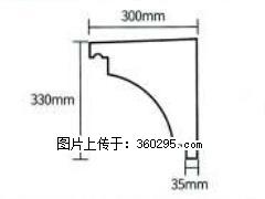 产品分解图型 - 檐口线，型号：SX311-YK-2，规格：300x330mm(2) - 秦皇岛三象EPS建材 qhd.sx311.cc